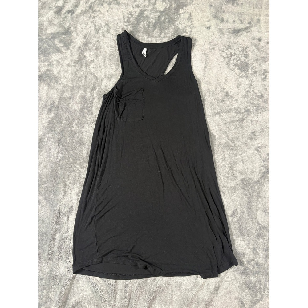 Z Supply Women Pocket Tank Dress XS Black Racerback V Neck Jersey